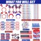 4th of July Accessories Bulk Party Supplies, 146Pcs Patriotic Party Favors Set